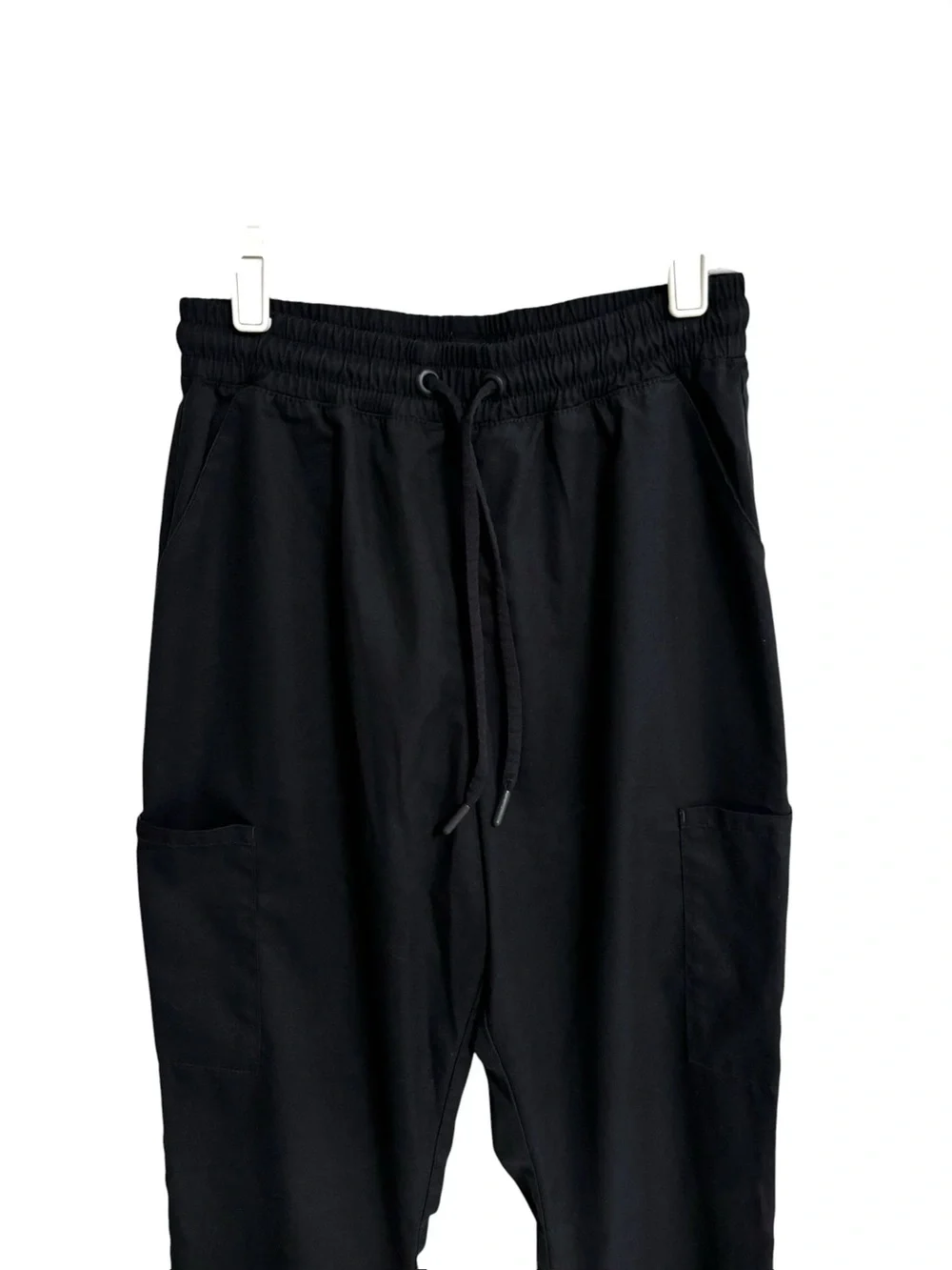 Jaanuu black stretch waistband high waisted nurse medical scrub pants size XST